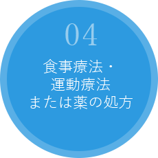 04.食事療法・運動療法 または薬の処方
